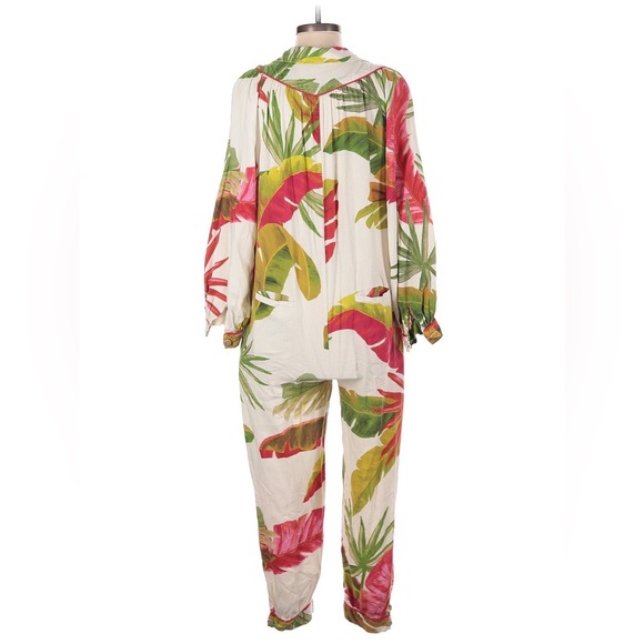 FARM Rio Spring Forest Leaf Print Jumpsuit Small - Picture 6 of 14